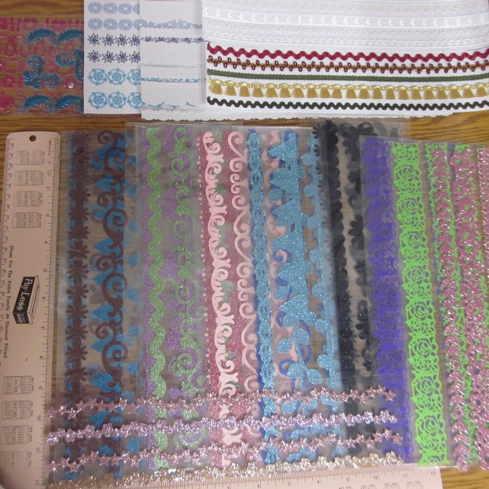 30 Sheets 12" Border Stickers Cards, Scrapbooking